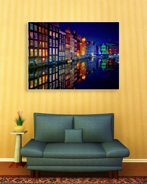 Amsterdam At Night 2017 - Poster - Fotografi - Ramexempel