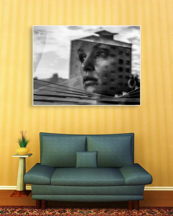 Window - Poster - Svartvitt fotografi - Ramexempel