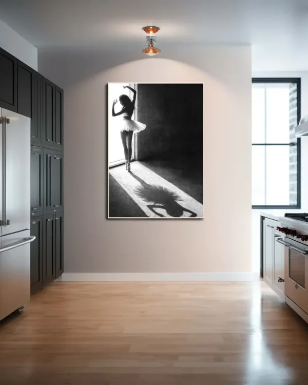 Shadow Dance - Poster - Svartvitt fotografi - Ramexempel