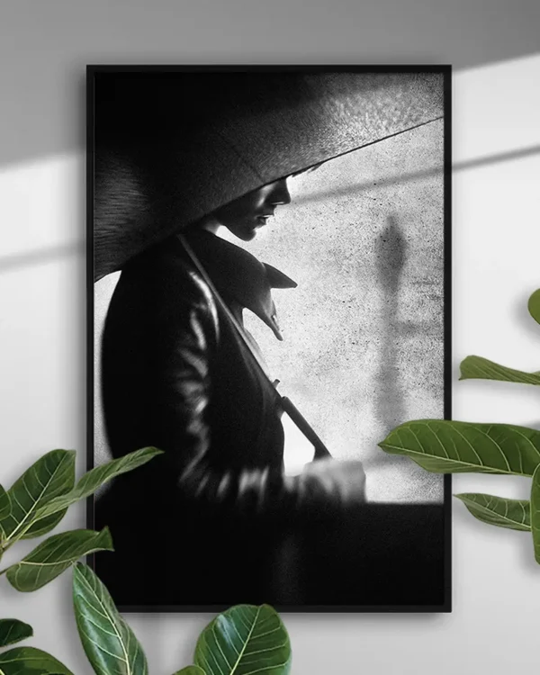 Rain please tell him - Poster - Svartvitt fotografi - Ramexempel