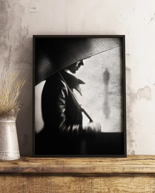 Rain please tell him - Poster - Svartvitt fotografi - Ramexempel
