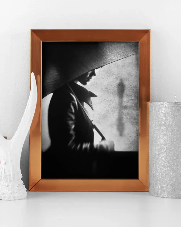Rain please tell him - Poster - Svartvitt fotografi - Ramexempel