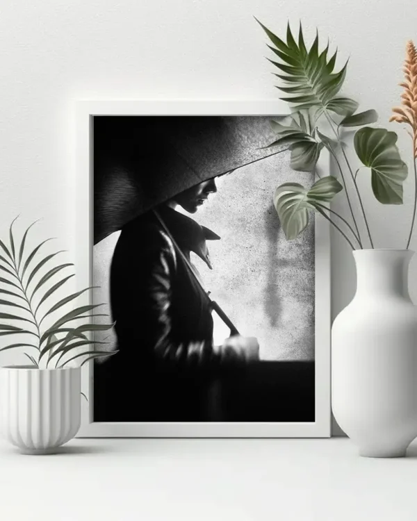 Rain please tell him - Poster - Svartvitt fotografi - Ramexempel