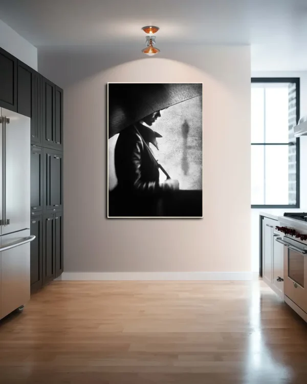 Rain please tell him - Poster - Svartvitt fotografi - Ramexempel