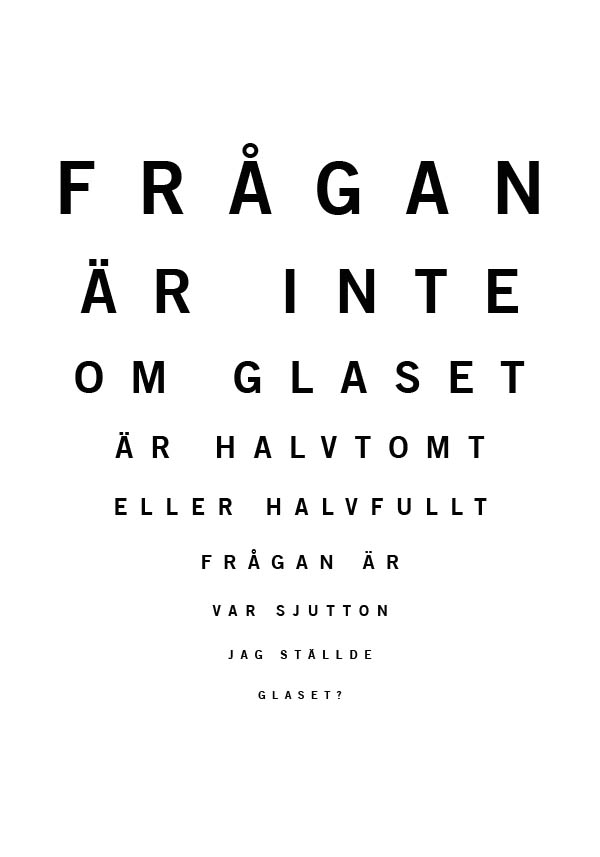 Syntesttavla – Poster – Texttavla. En rolig och stilren poster utformad som en klassisk syntesttavla.