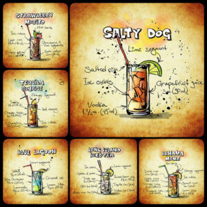 Sex Cocktails – Poster – Illustration med drinkrecept